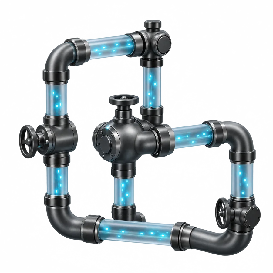 Interlocking data pipeline